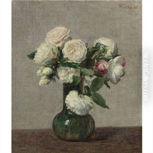 Roses Oil Painting by Henri Fantin-Latour