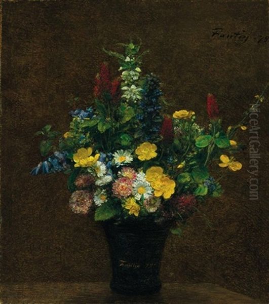 Fleurs Des Champs Oil Painting by Henri Fantin-Latour