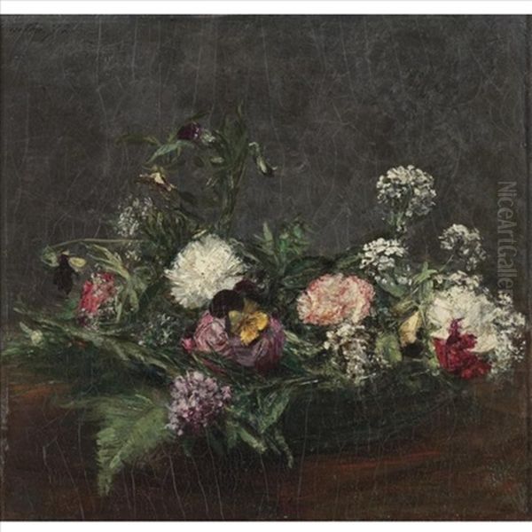 Fleurs Oil Painting by Henri Fantin-Latour