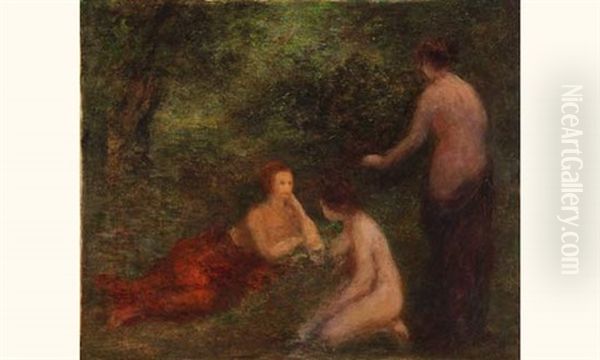 Le Repos Apres Le Bain Oil Painting by Henri Fantin-Latour