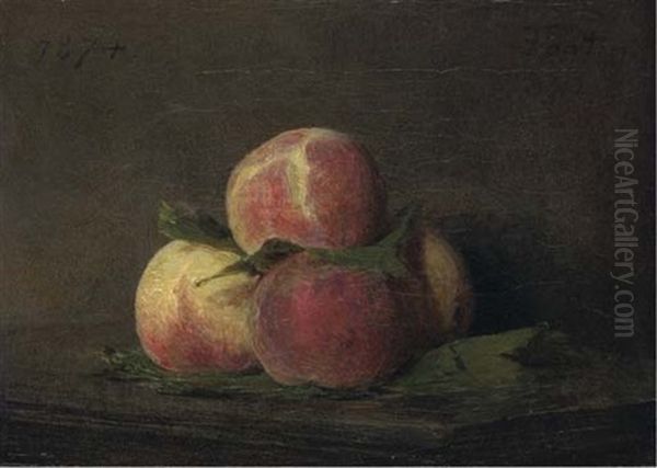 Peches Oil Painting by Henri Fantin-Latour