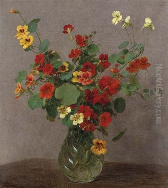 Capucines Oil Painting by Henri Fantin-Latour