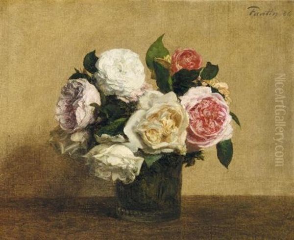 Roses Oil Painting by Henri Fantin-Latour