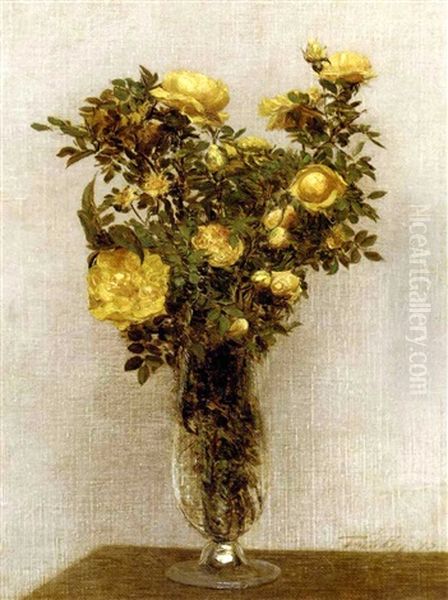 Roses Oil Painting by Henri Fantin-Latour