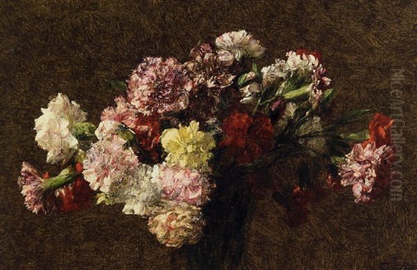 Oeillets Oil Painting by Henri Fantin-Latour