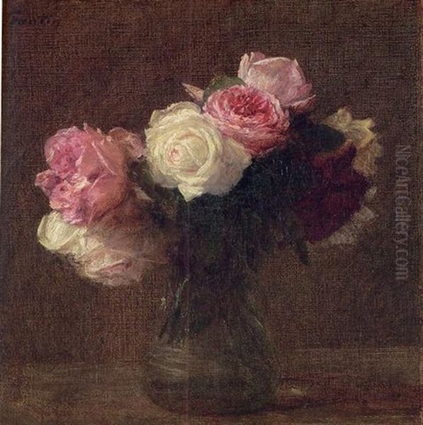 Roses Oil Painting by Henri Fantin-Latour