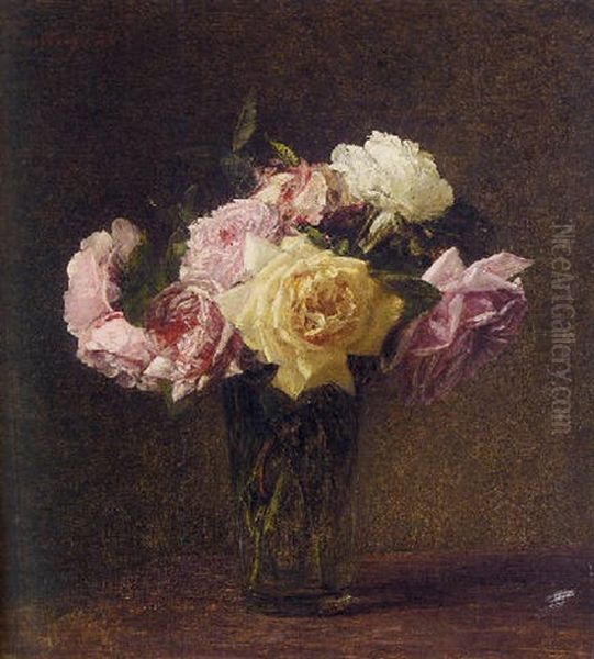 Roses Oil Painting by Henri Fantin-Latour