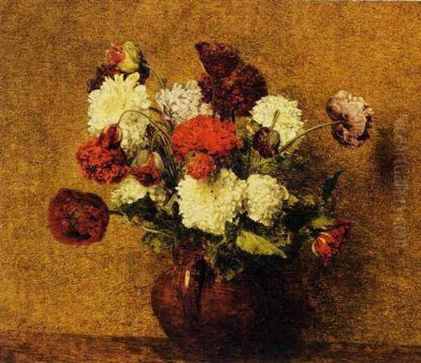 Pavots Oil Painting by Henri Fantin-Latour