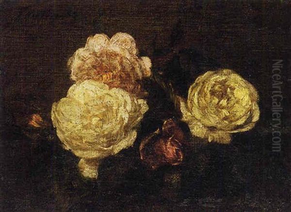 Fleurs, Roses Oil Painting by Henri Fantin-Latour