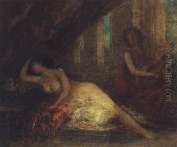 Odalisque Oil Painting by Henri Fantin-Latour