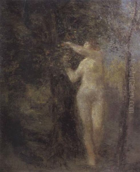 Eve Cueillant La Pomme Oil Painting by Henri Fantin-Latour