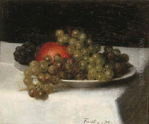 Pommes Et Raisins Oil Painting by Henri Fantin-Latour