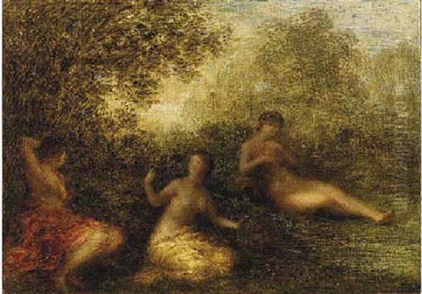 Deux Nymphes Et Une Source Oil Painting by Henri Fantin-Latour