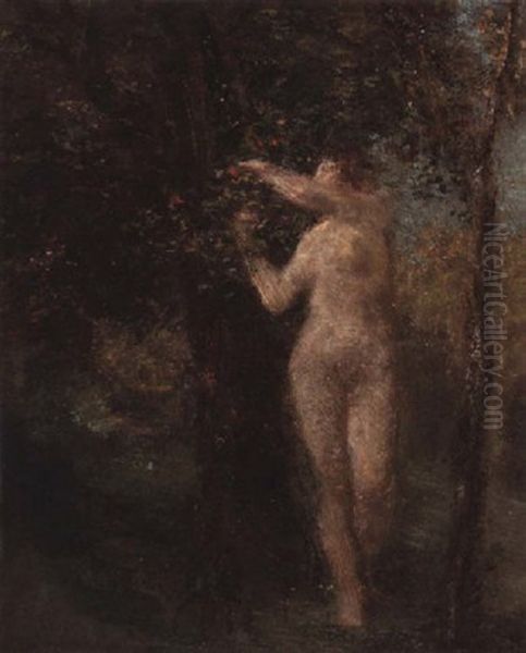 Eve Cueillant La Pomme Oil Painting by Henri Fantin-Latour