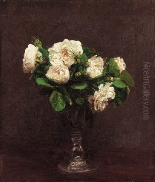 Roses Oil Painting by Henri Fantin-Latour