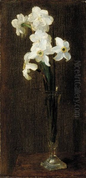 Fleurs, Narcisses Oil Painting by Henri Fantin-Latour