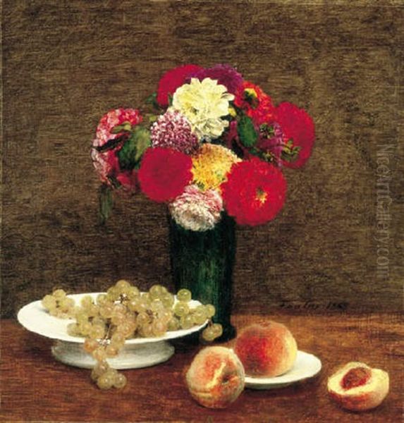 Nature Morte Oil Painting by Henri Fantin-Latour