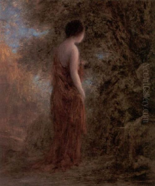 Standing Woman In A Forest Clearing Oil Painting by Henri Fantin-Latour