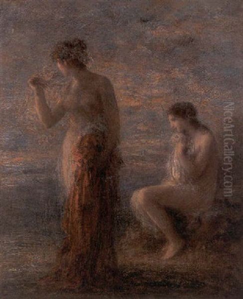 Deux Baigneuses Oil Painting by Henri Fantin-Latour