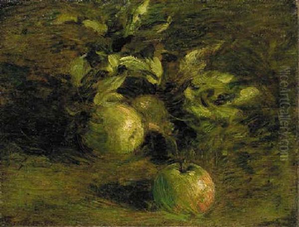 Les Pommes Oil Painting by Henri Fantin-Latour