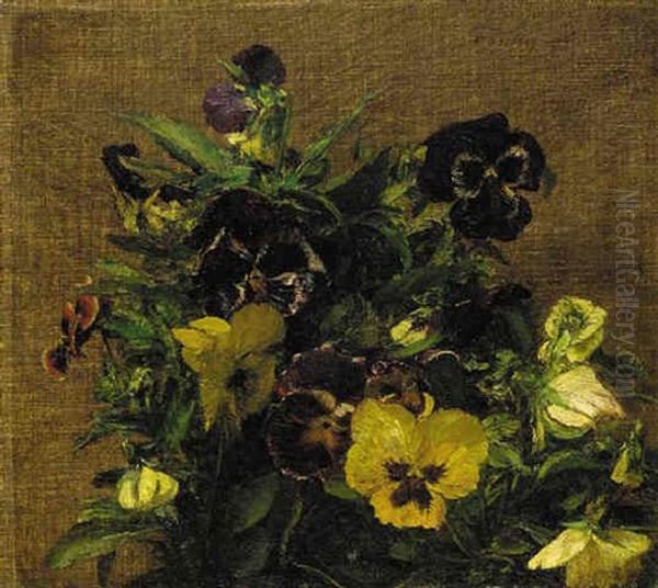 Fleurs, Pensees Oil Painting by Henri Fantin-Latour