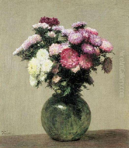 Marguerites Oil Painting by Henri Fantin-Latour