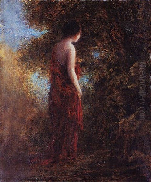 Standing Woman In A Forest Clearing Oil Painting by Henri Fantin-Latour