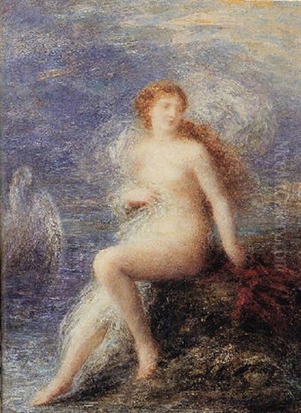 Leda Oil Painting by Henri Fantin-Latour