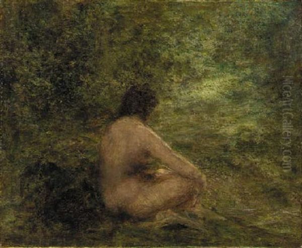 The Bather Oil Painting by Henri Fantin-Latour