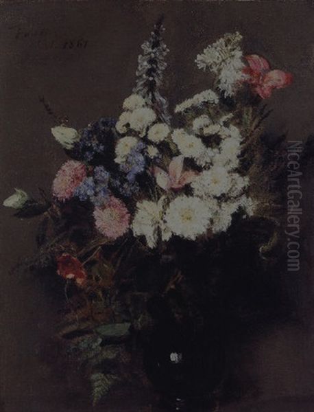 Fleurs D'automne Oil Painting by Henri Fantin-Latour