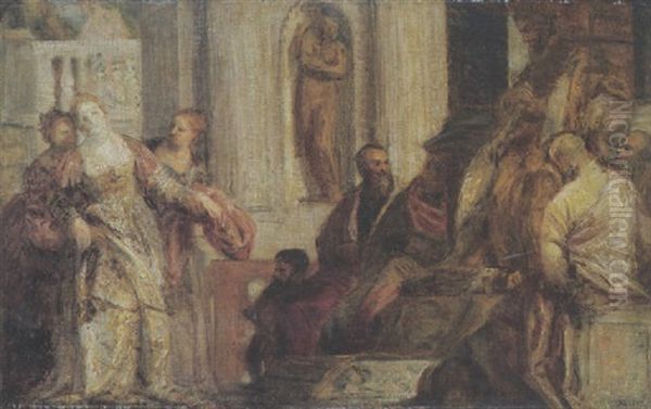 L'evanouissement D'esther Devant Assuerus by Henri Fantin-Latour