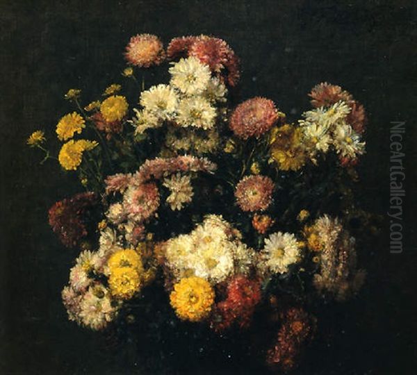 Chrysanthemen Oil Painting by Henri Fantin-Latour