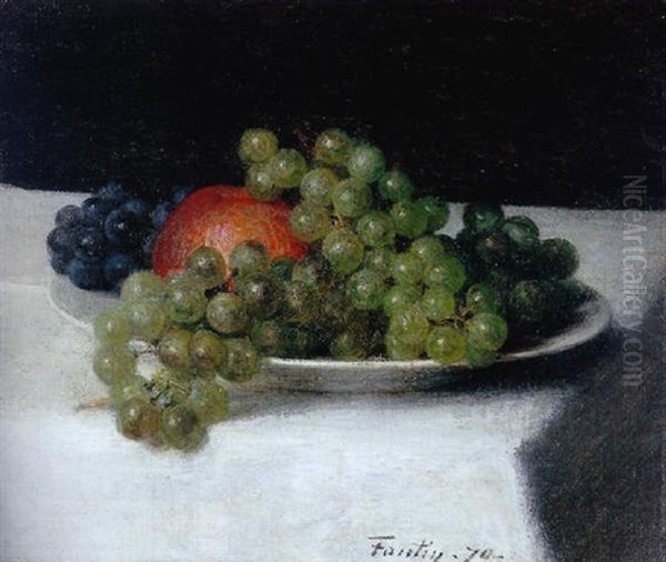 Pommes Et Raisins Oil Painting by Henri Fantin-Latour