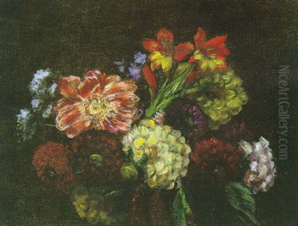 Jete De Fleurs Oil Painting by Henri Fantin-Latour