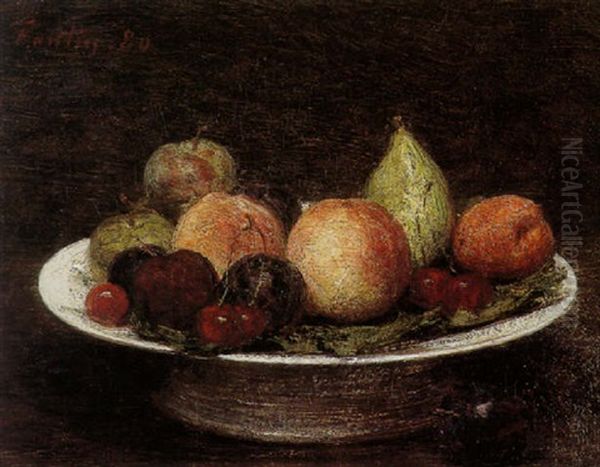 Fruits Dans Une Assiette Oil Painting by Henri Fantin-Latour