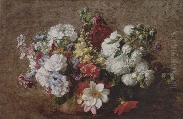 Bouquet Mele Oil Painting by Henri Fantin-Latour