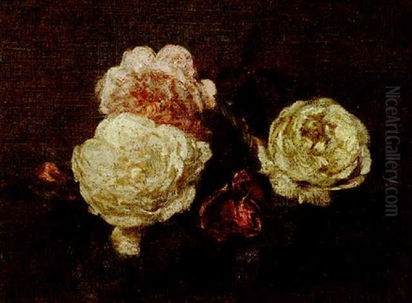 Fleurs, Roses Oil Painting by Henri Fantin-Latour