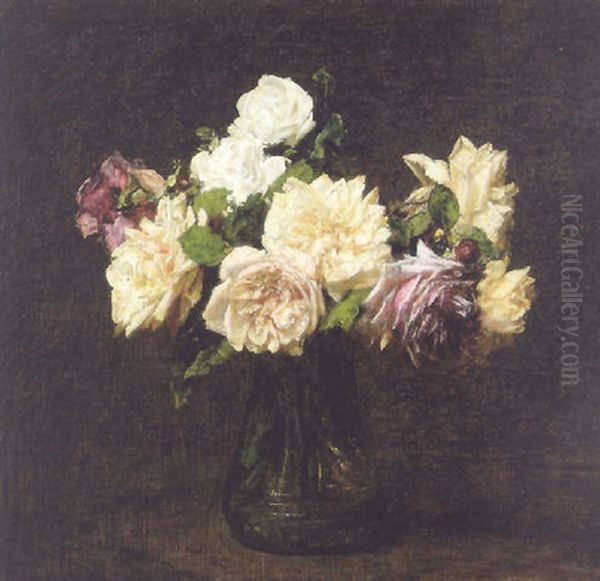 Roses Oil Painting by Henri Fantin-Latour