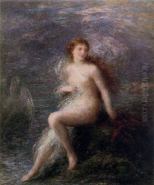 Leda Oil Painting by Henri Fantin-Latour