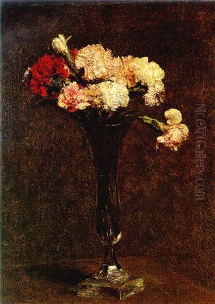 Fleurs - Oeillets Oil Painting by Henri Fantin-Latour