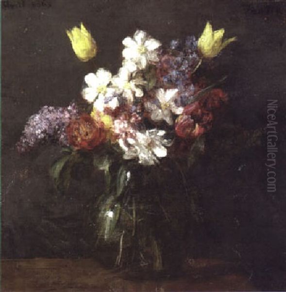 Fleurs Oil Painting by Henri Fantin-Latour