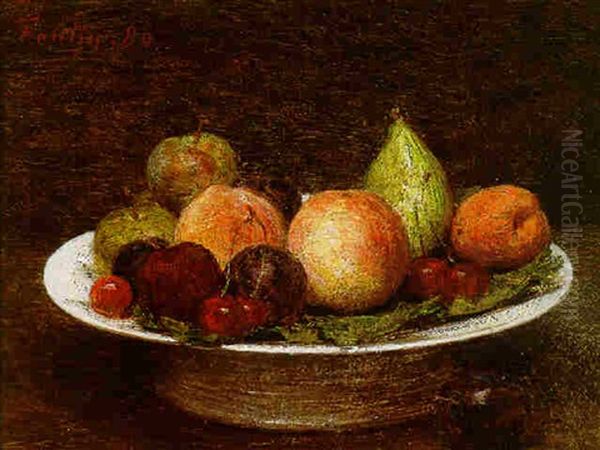 Fruits Dans Une Assiette Montee Oil Painting by Henri Fantin-Latour