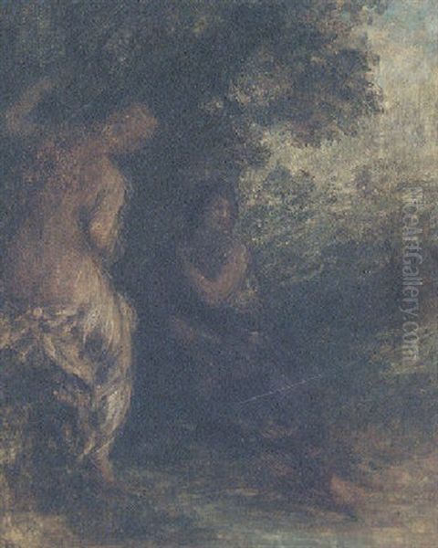 Deux Baigneuses Oil Painting by Henri Fantin-Latour