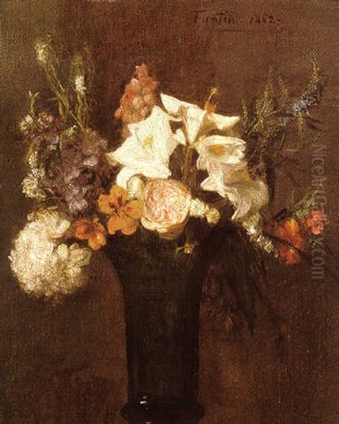 Fleurs Oil Painting by Henri Fantin-Latour