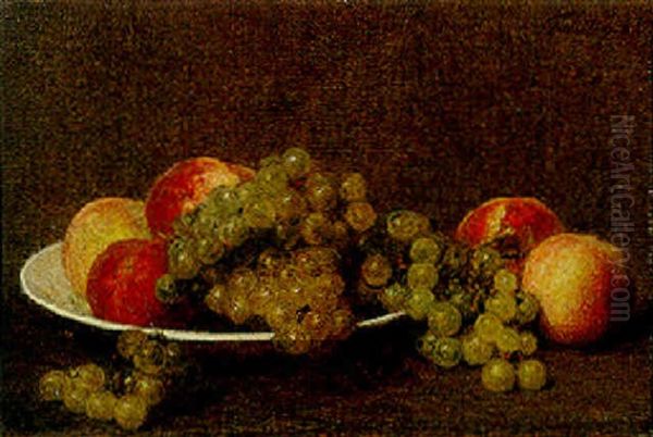 Peches Et Raisins Oil Painting by Henri Fantin-Latour