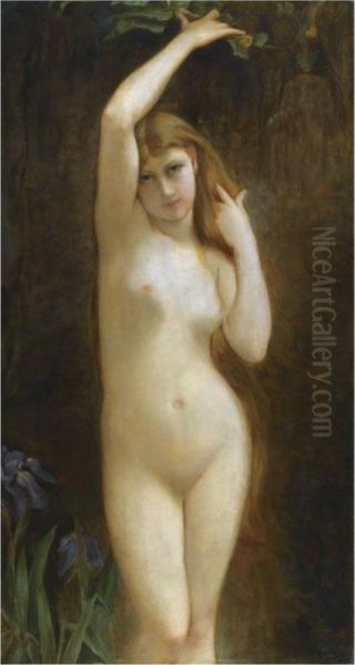 Standing Nude Oil Painting by Kleoniki Aspriotou