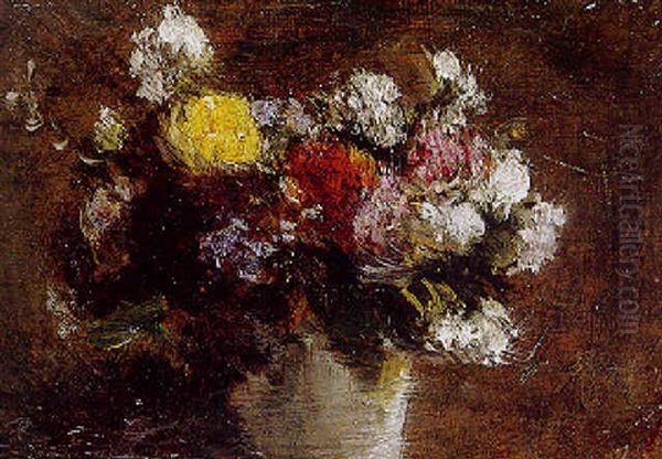 Le Pot De Porcelaine Blanche Oil Painting by Henri Fantin-Latour