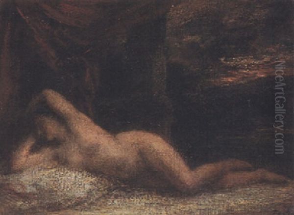 Baigneuse - Souvenir Du Titien Oil Painting by Henri Fantin-Latour