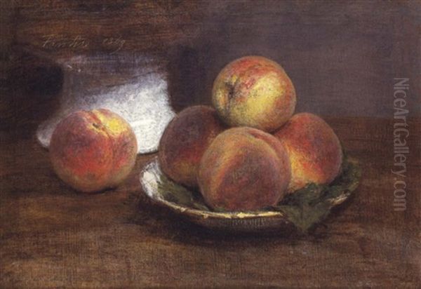 Le Bol De Peches Oil Painting by Henri Fantin-Latour