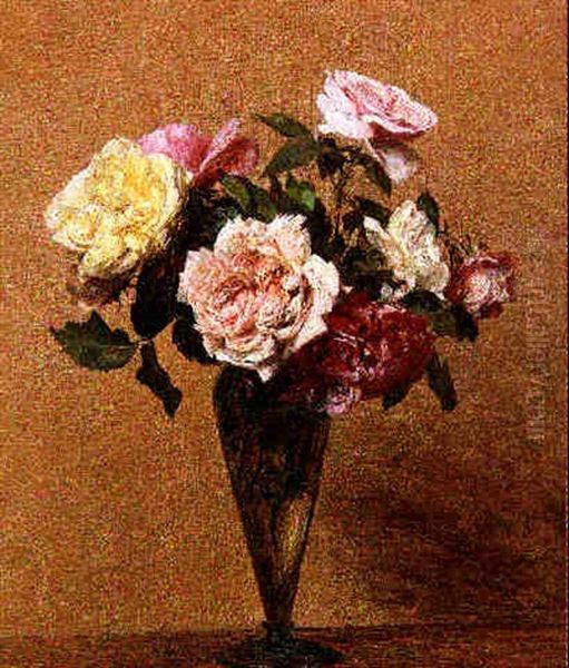 Roses Dans Une Vase by Henri Fantin-Latour